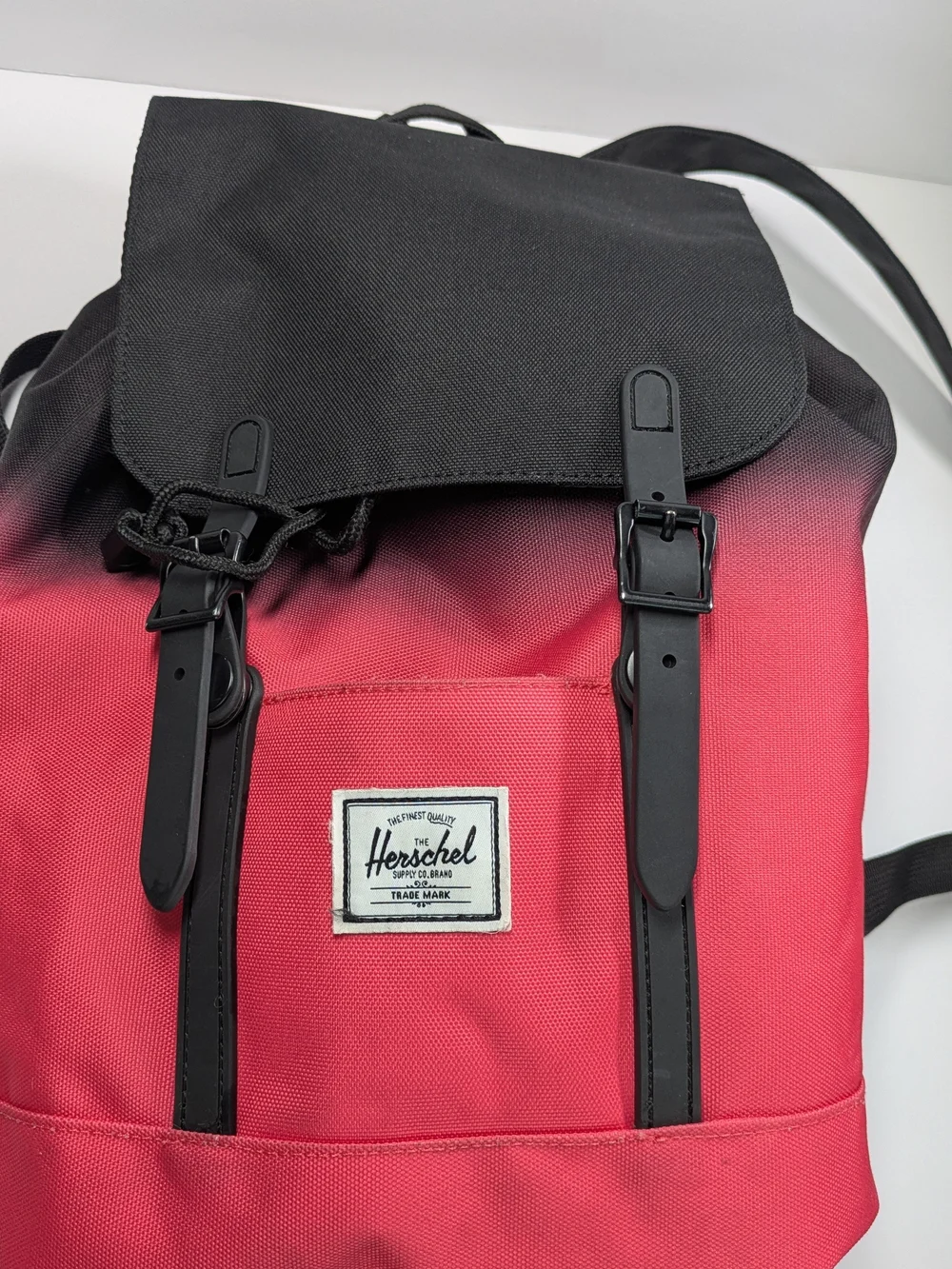 Herschel Supply Company Two-Tone Black and Coral Pink Small Backpack